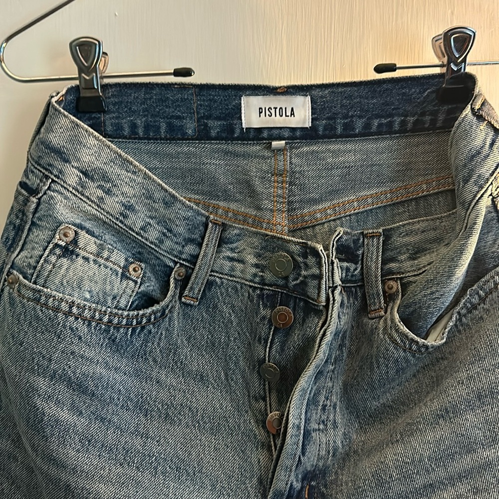 Pistola SZ 27 high waist wide leg ankle length jeans